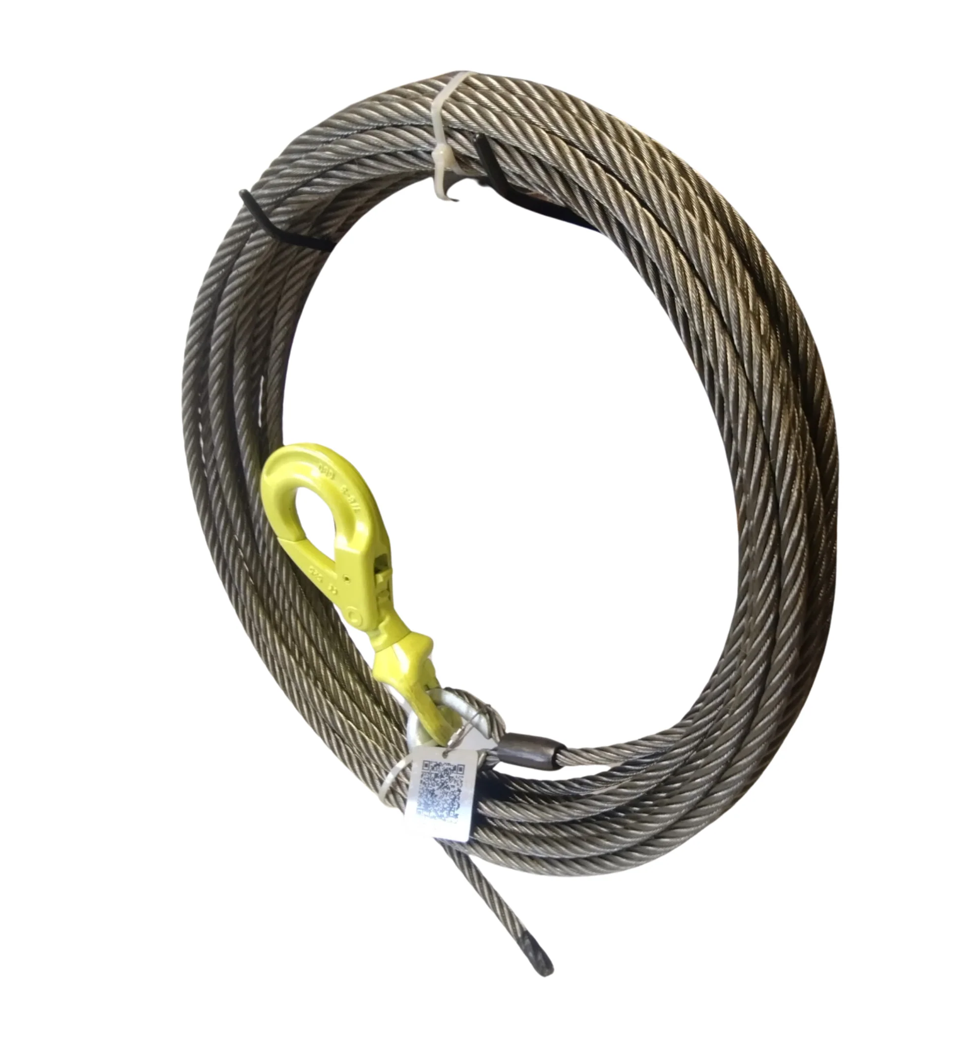 All Grip 3/8" x 100' Fiber Core Self Locking Swivel Hook Winch Cable - Image 6