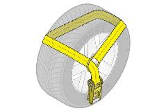 B/A Products Wheel Lift Tie-Down Strap with D-Rings - Image 7