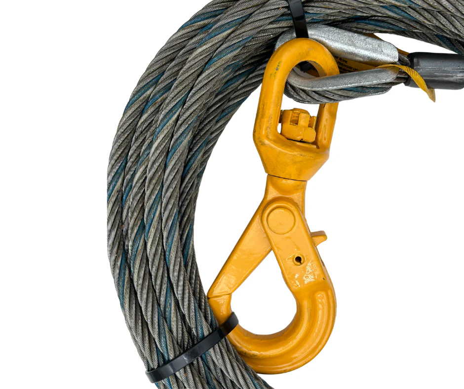 BA Products 3/8" Fiber Core Winch Cable with Self-Locking Swivel Hook - Image 4